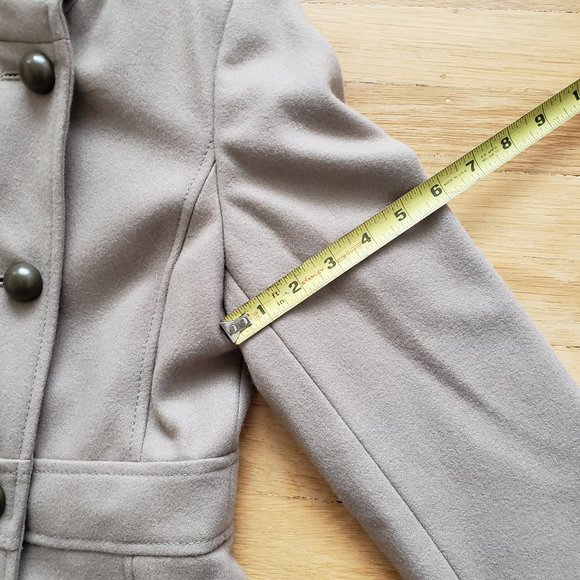 Old Navy Womens wool blend double-breasted mocha mauve gray peacoat lined size S - Picture 14 of 14